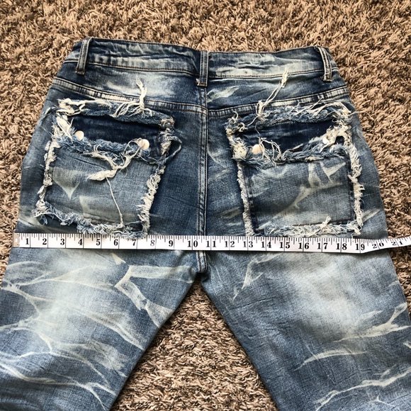 Kontrol Los Angeles Men's Stacked Denim Distressed Jeans - Elevate Your Holiday - Picture 9 of 16